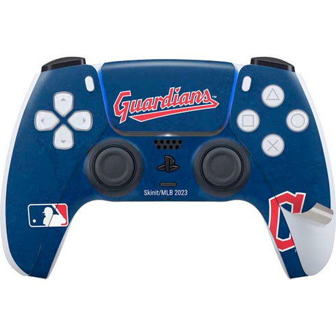 MLB Cleveland Guardians - Solid Distressed PS5 Pro Disk Bundle  Skin